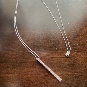 Kendra Scott Silver Bar Necklace